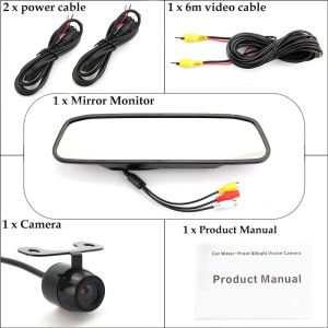 Video Parking Sensor Car Backup Camera Mirror 12V - 24V Input Power EV-500RV-C