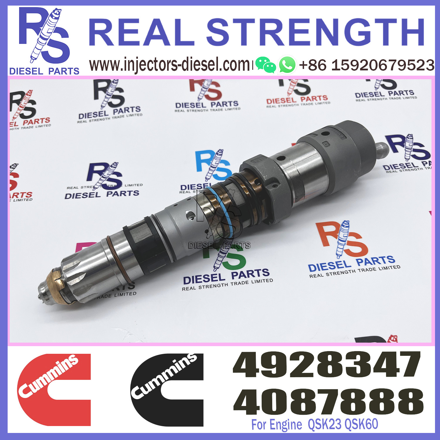 QSK23 QSK45 QSK60 Diesel Engine Fuel Systems Injector 4928345 4928346 4928347