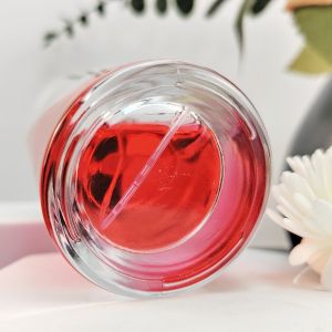 Empty Silver Cap Round Glass Perfume Bottle with Thick Bottom and Clear Material