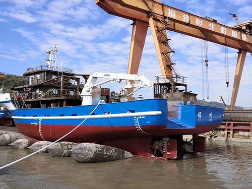 Dia 2.5 Meter Marine Air Bags 8 Layer Ship Launching Airbags 20m Length