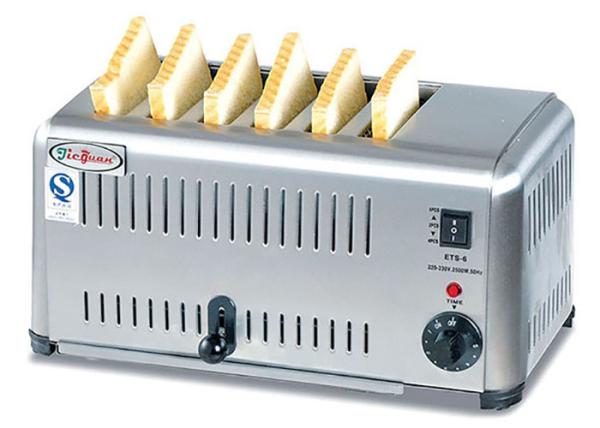 Commercial 6 / 4 Slice Electric Toaster Snack Bar Equipment / Toast Bread