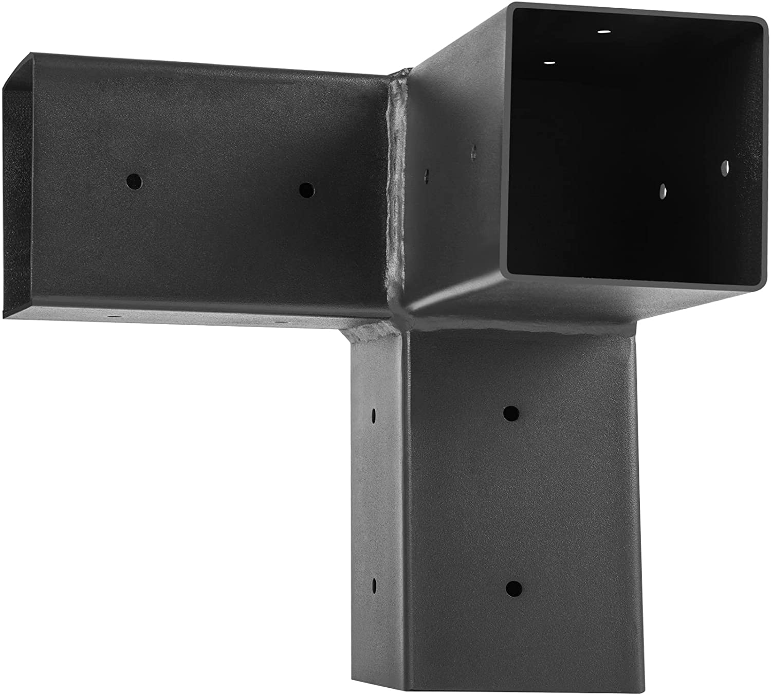 Versatile 2mm Black Steel Bracket for Gazebo DIY Kit Perfect for Building Log Houses