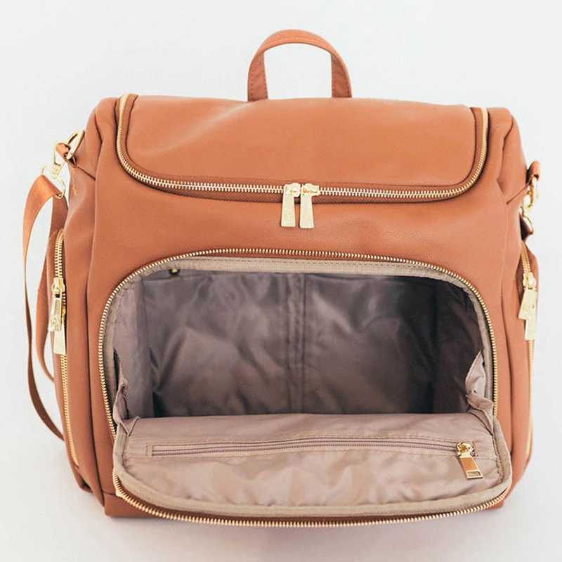Amazing design fashion leather maternity diaper bag