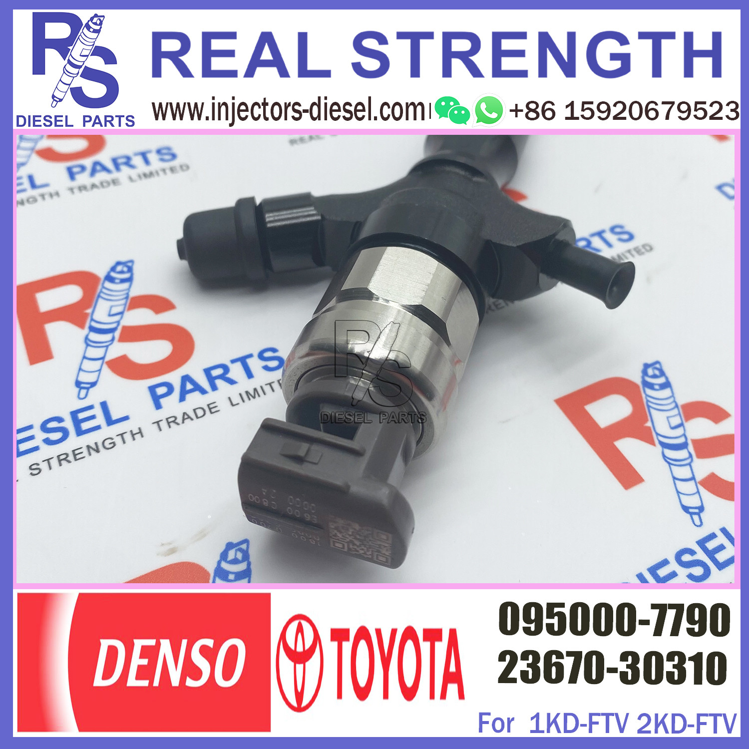 Injector 23670-30310 095000-7790 095000-7800 095000-7801 for HILUX 2.5L 2KD-FTV, D, 4WD, D-4D, Euro 4, KUN2, KUN1
