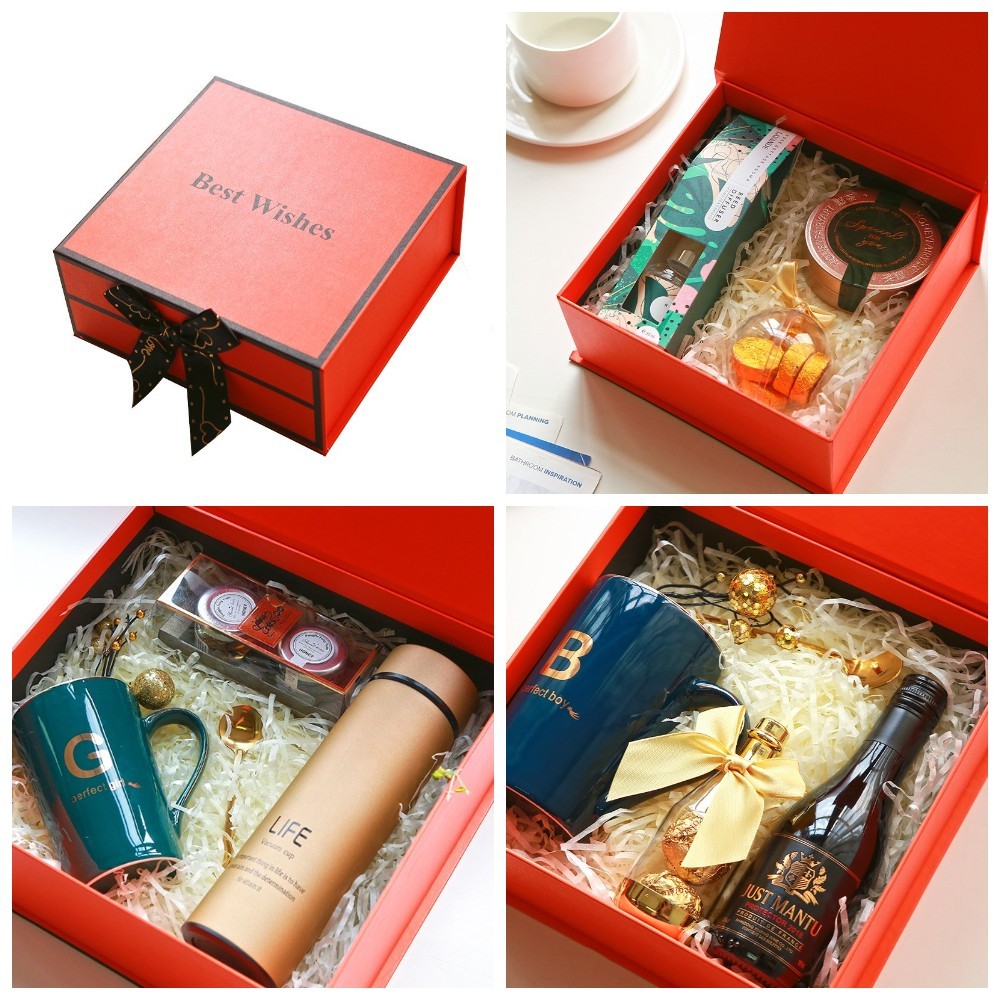Pre Wrapped Cardboard Flip Top Gift Boxes With Magnetic Catch
