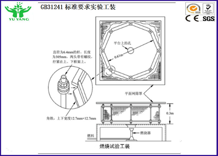 UL1642 Battery Safety Tester / Projectile Burning Testing Equipment AC 220V 50HZ