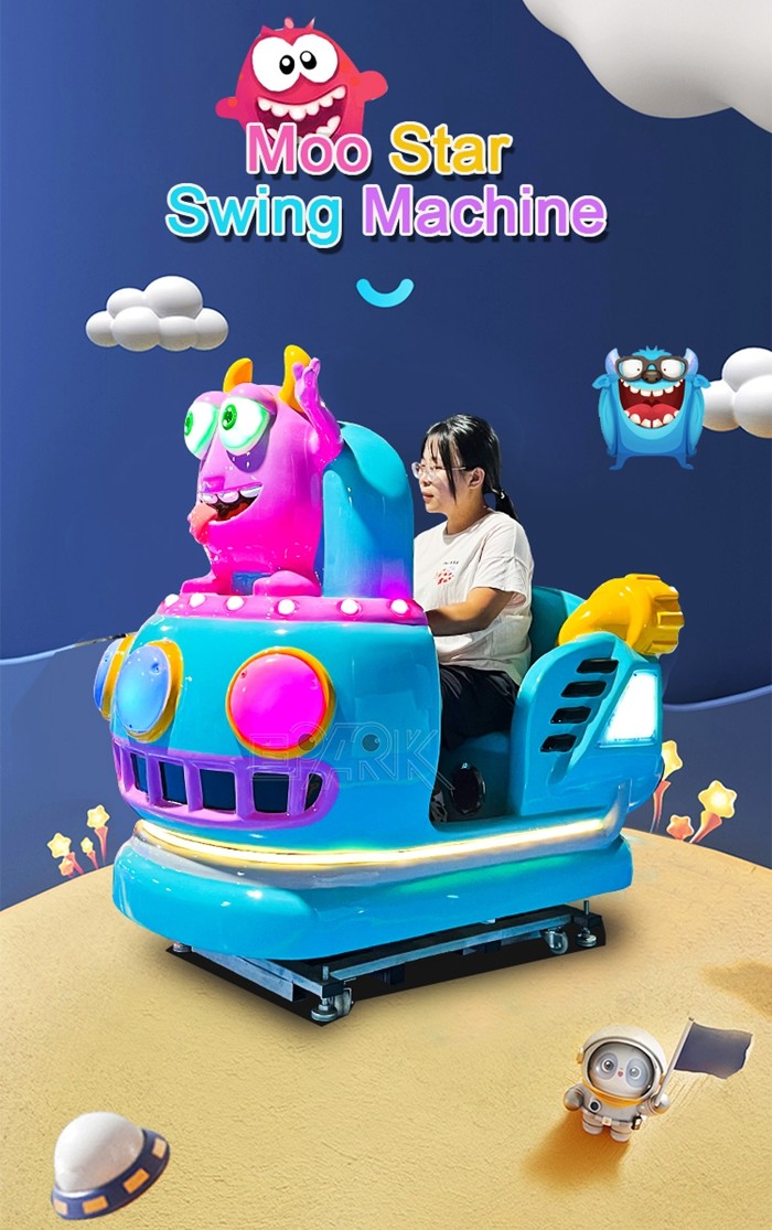 Funny Car Racing Kiddy Ride Machine Coin Operated Electric Swing Car