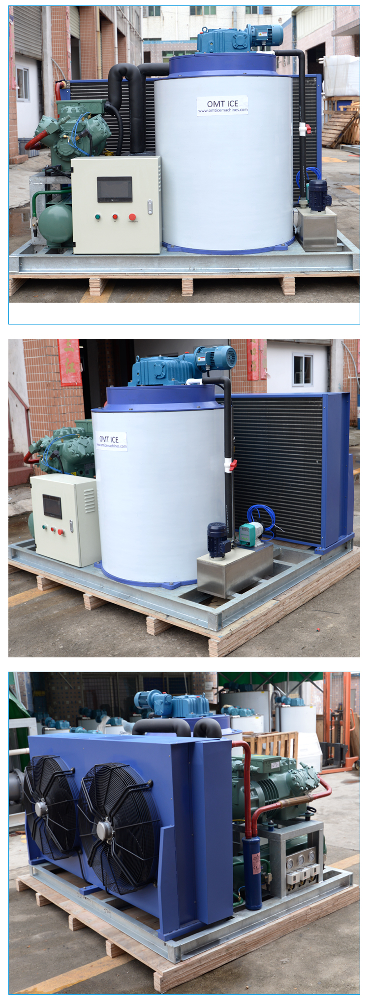 5ton Freshwater Flake Ice Machine 50Hz 3 Phase Ice Flake Making Machine