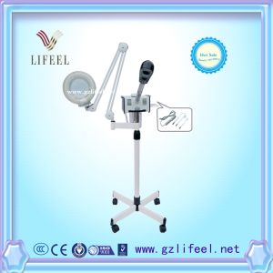 China 3 in 1 portable facial steamer with magnifying lamp with stand for home use salon use on sale