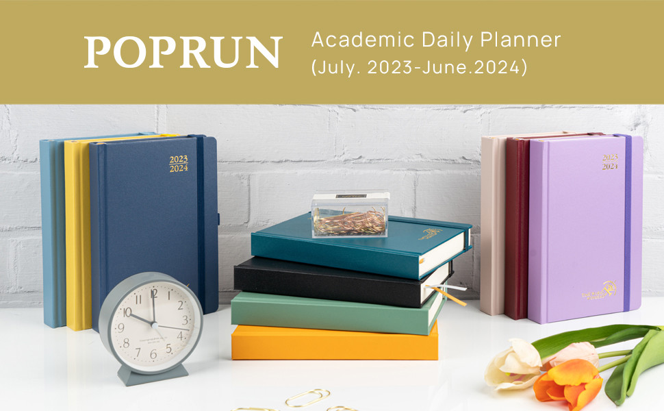 July 2023 June 2024 Hardcover Academic Daily Planner A5 80GSM FSC Certified Paper