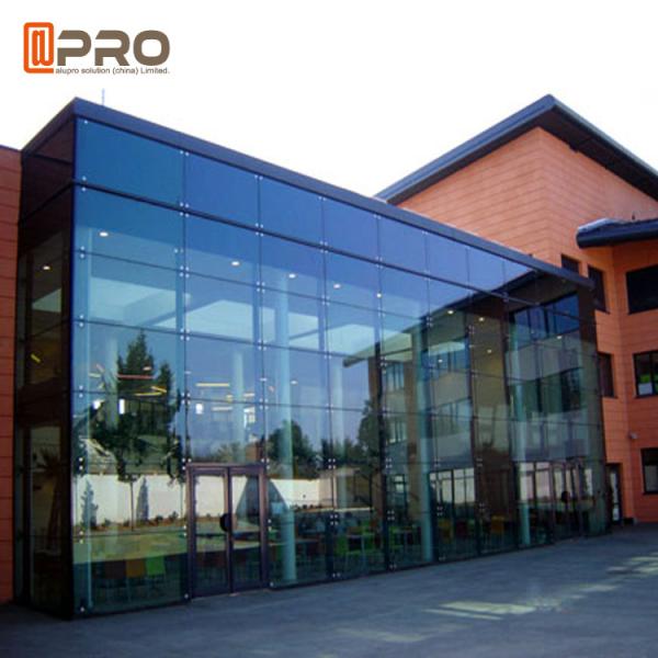 Construction Customized Aluminium Curtain Wall Tempered Laminated Insulated