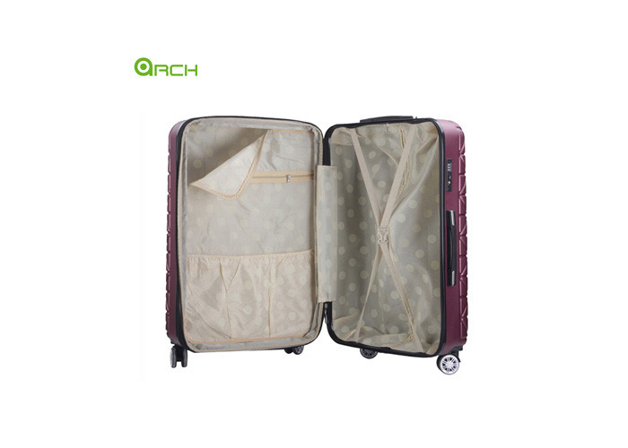 Ergonomic ABS PC Expandable Spinner Hard Shell Suitcases For Airpale Traveling