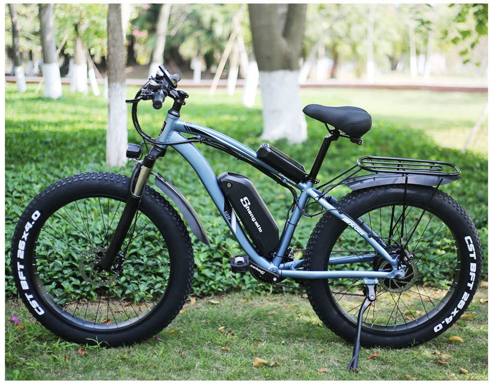 48V 1000W Motor Fat Tyre Electric Bicycles with 48V 17Ah Battery and Blue Screen Display
