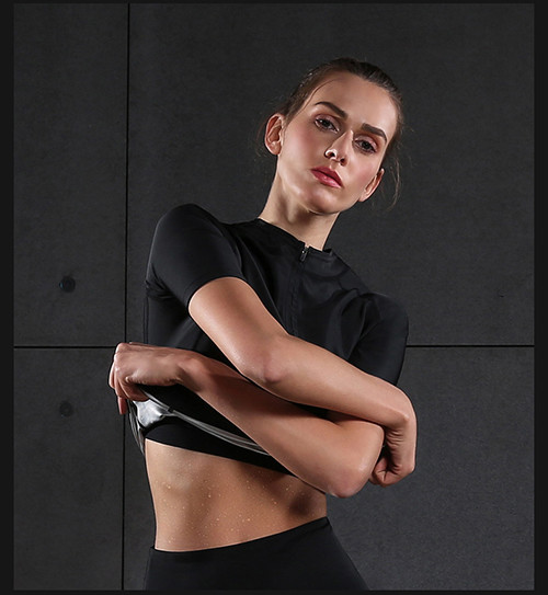 Durable Black Sweating Suit For Ladies Running Clothes M , L , XL Size