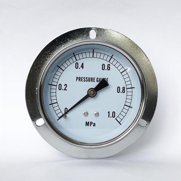 1 MPa Utility Pressure Gauge 75mm Chromed Steel Bottom Mount Tank Pressure