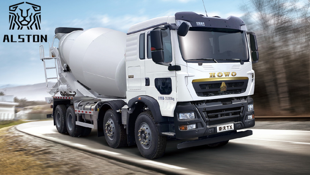 Sinotruk Howo TX 8x4 Concrete Mixer Truck , Used Howo TX 340HP Mixer Truck