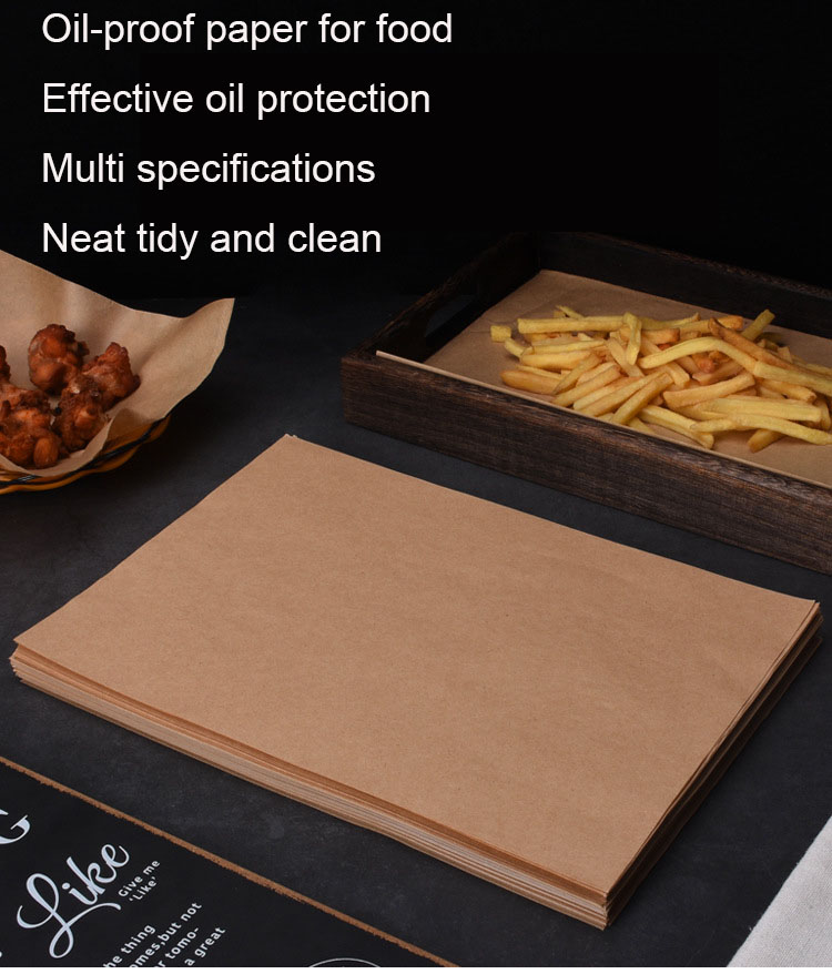 Straw Pulp Oil Proof Paper for Take Away Food Bakery Pizza Pad Barbecue French Fries