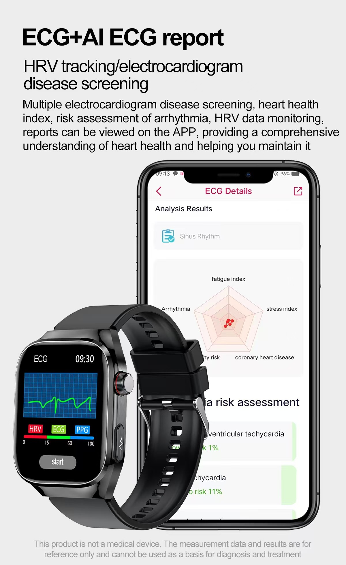 TK16 Smart Watch Blood Pressure ECG Sport Heart Rate Smart Watch Fitness Tracker