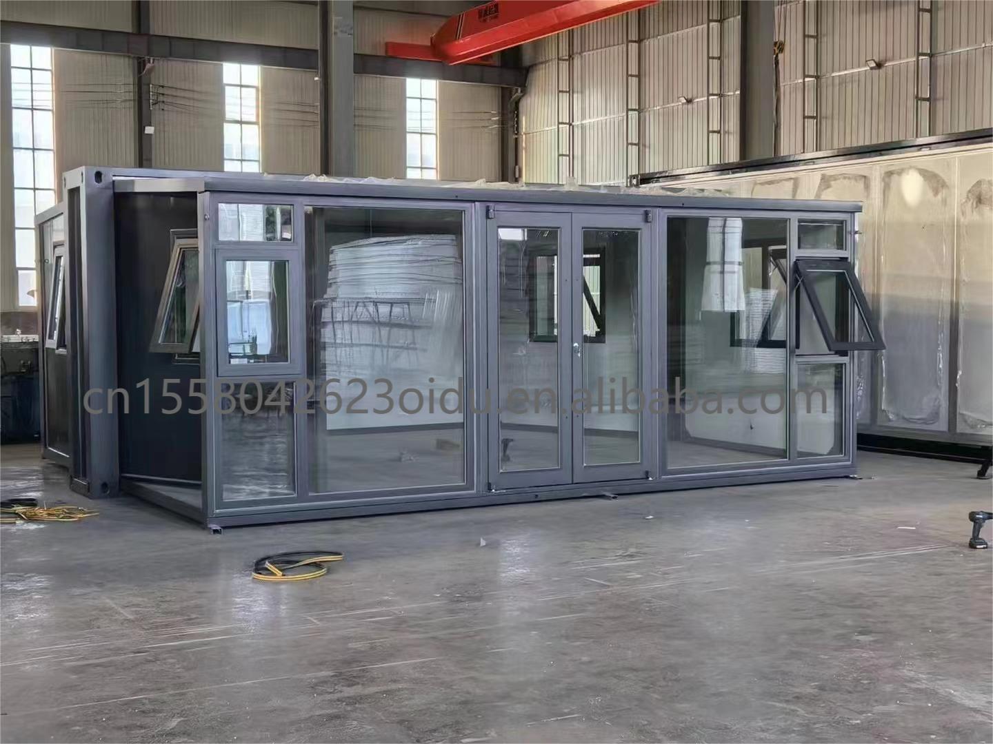 Residential or Office 20ft Expandable Container House with Two Bedrooms and Aluminum Alloy Windows in Modern Style