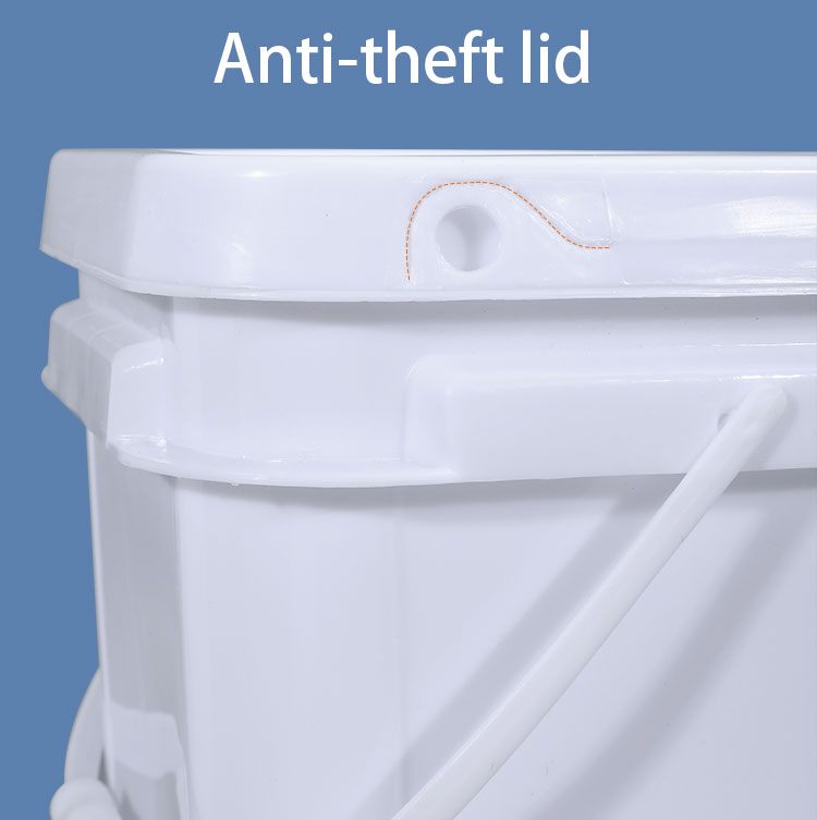 Professional Rectangle Airtight Bucket With Handle Lids 3.5L 5L 6L 20L Capacity
