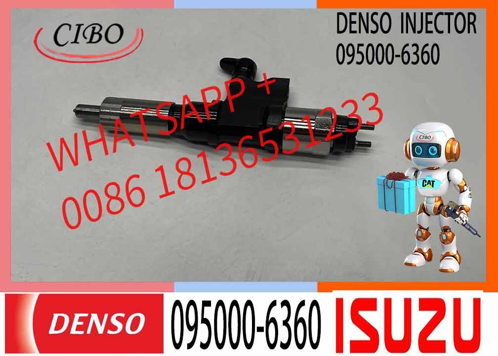 Plastic Good Common Rail Fuel Injector 095000-6360 SX001-08606 8-97609788-0 for Isuzu F Series 7.8 d 225-300 6HK1 Forwa