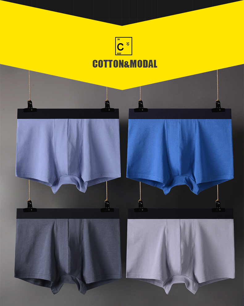 Plus Size L-6XL Mens Boxer Shorts Modal Men'S Breathable Boxer Briefs
