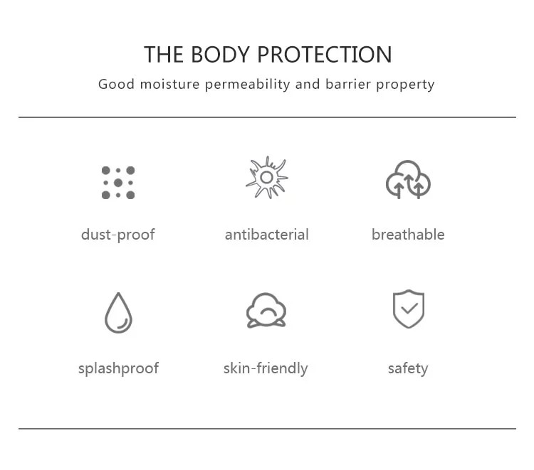 medical isolation protective clothing non-woven security safety clothing