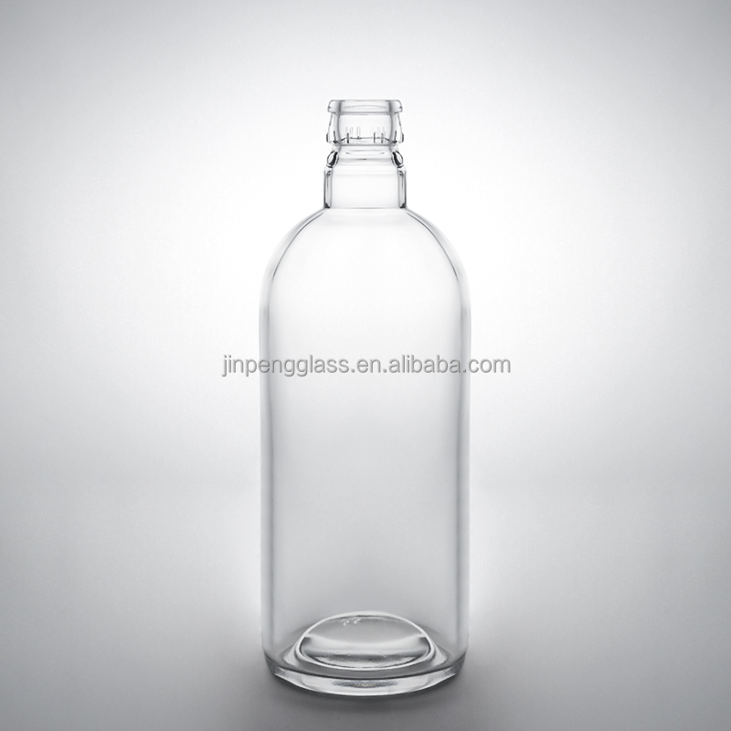 Glass bottle Whisky Glass Vodka Gin Rum bottle with cork 375ml 500ml 700ml 750ml 1000ml