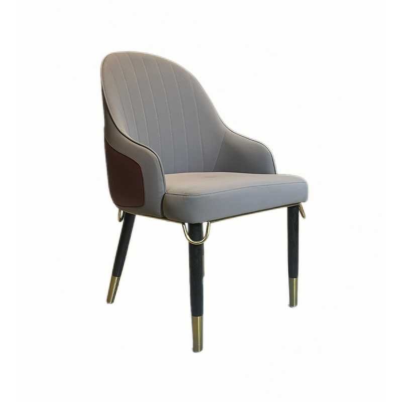 Hotel Furniture OEM ODM Wholesale Dining Room Luxury Solid Wood Leather Chair