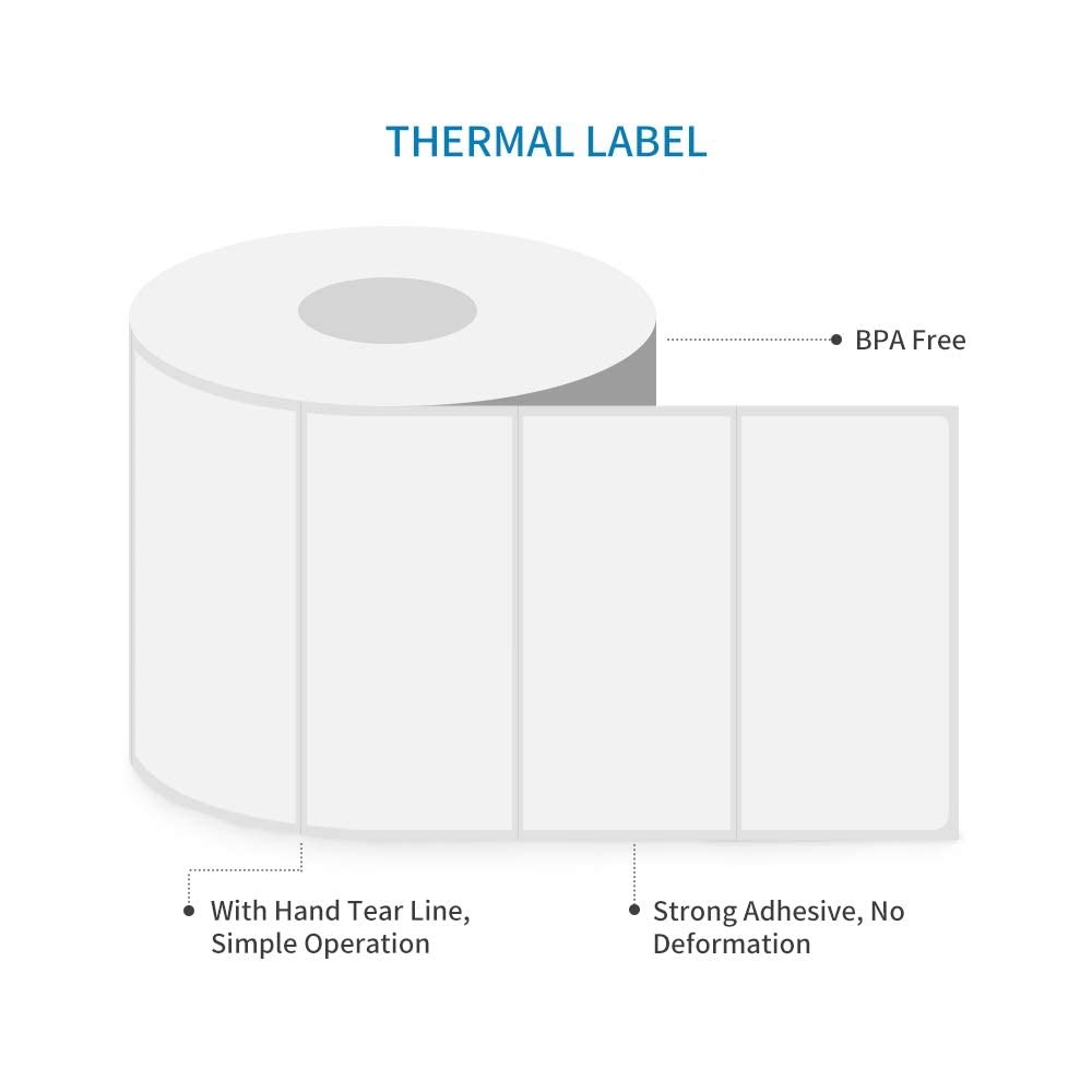 Barcode Logo Direct Thermal Transfer Label Sticker Roll Customized