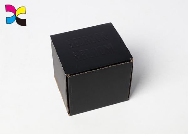 Electronics Custom Paperboard Boxes Black Corrugated Paper Embossing CMYK
