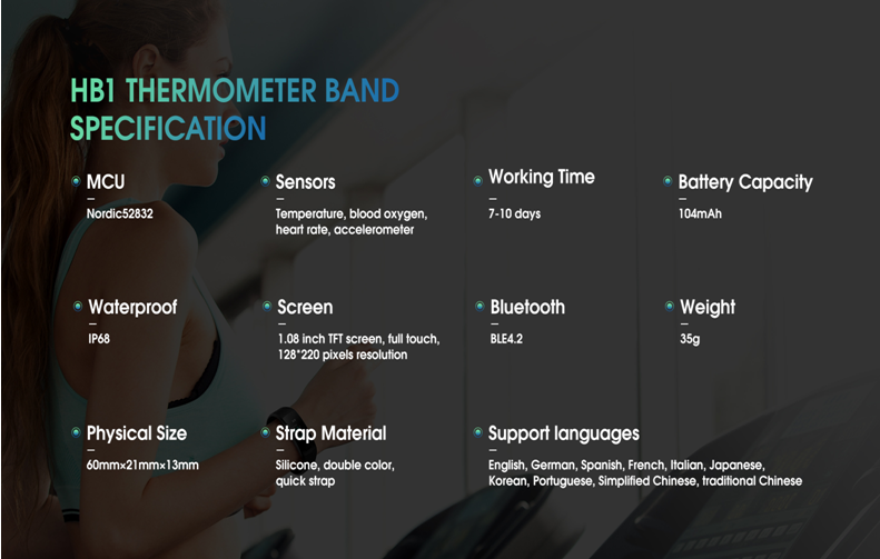 Ip68 ECG HRV Fast Track Smart Band