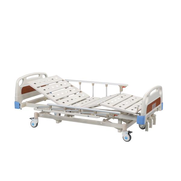 Quality Three Functions Manual Hospital Bed With Aluminum Side Rail OEM / ODM Service for sale