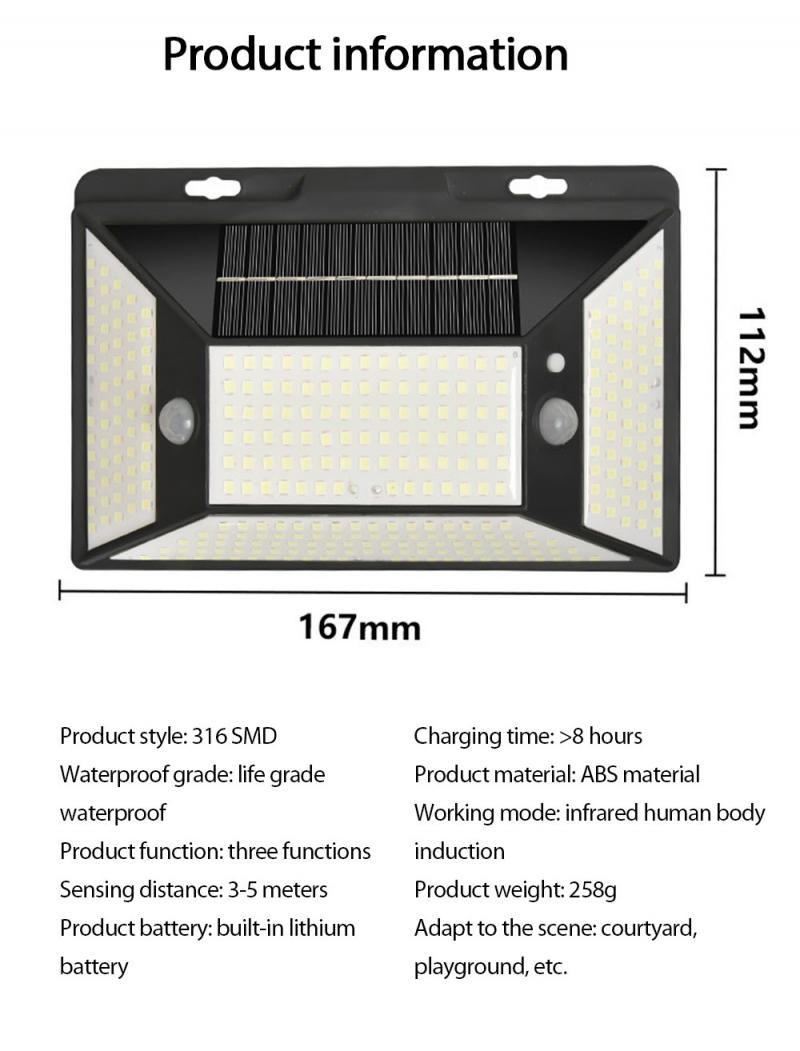 800lm Solar Motion Sensor Wall Light