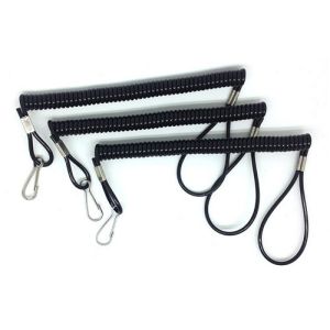  Simple J-Hook Spring String Cord Loop Ends Stainless Wire Reinforced Prison Key Lanyards Manufactures