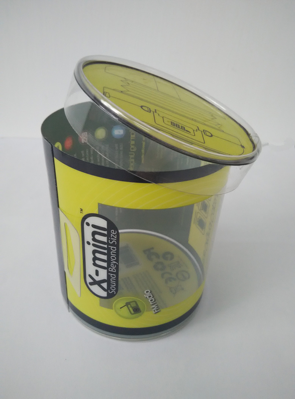 Plastic Folding Box, Cylinder,hemming, 4 color printing surface