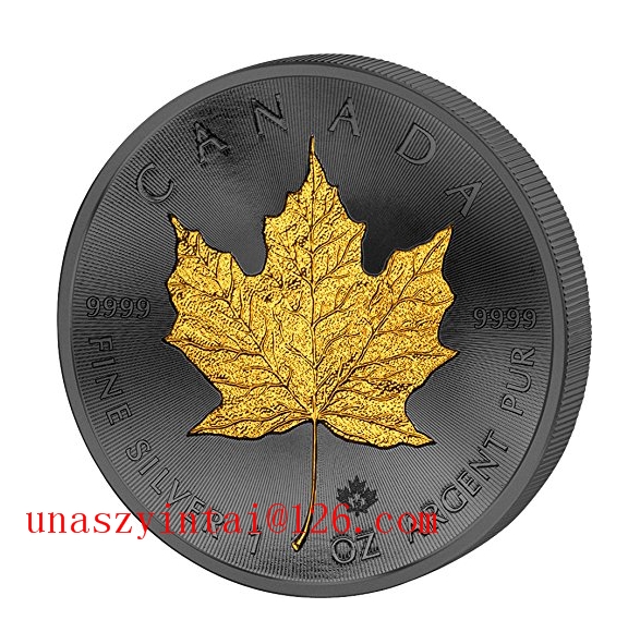 Non Magnetic Canada Elizabeth Maple Leaf Gold Plated coin