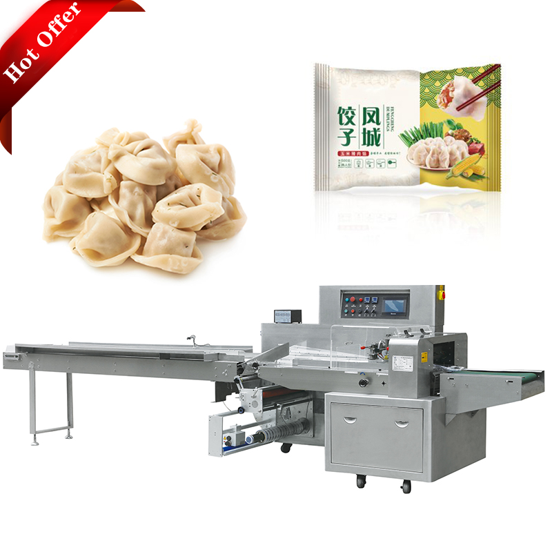 600mm Sausage Bread Horizontal Packing Machine Food Tray 80mm 180 Packs/ Min