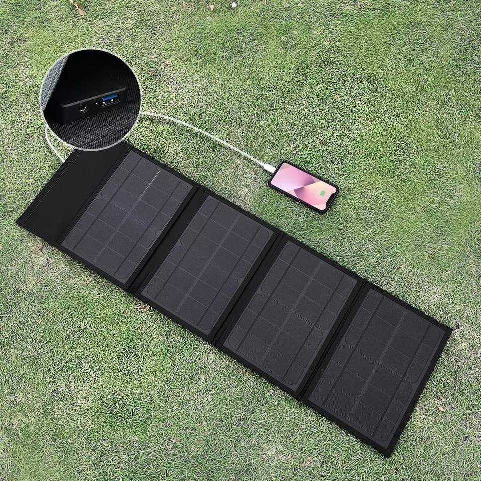 Overlapping Power Film Solar Foldable 60 Watt 23.6V Removable Fold Up Solar Panels