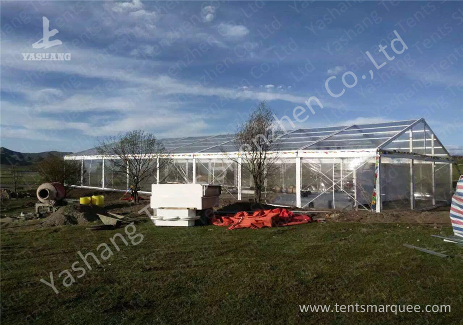 Wind Resistant Transparent Fabric clear event tent Canopy Structure