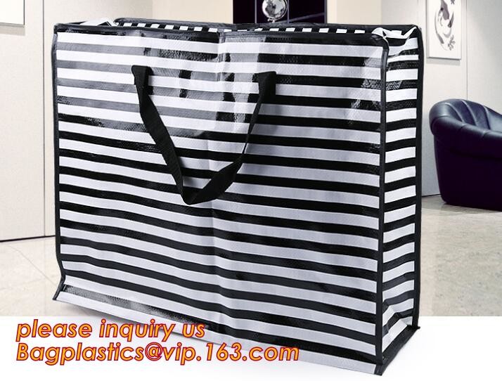 Custom Huge Luggage PP Woven Bag With Zipper Lock,PP Woven Shopping Bag,Factory customized cheap laminated pp woven shop