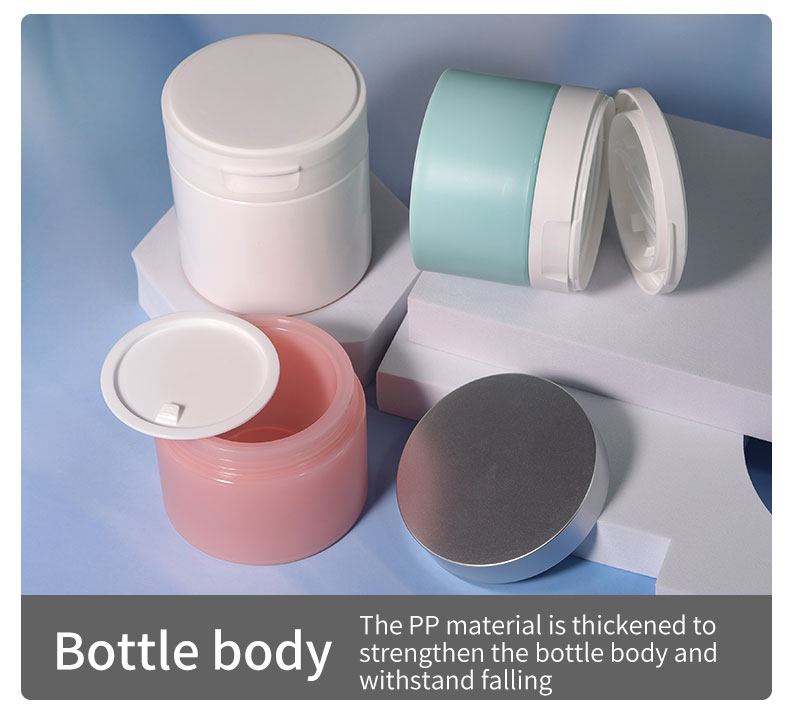 80g/100g/200g PP Material Flip Top Cap Jar for Cosmetic Cream and Sunscreen Cream Packaging