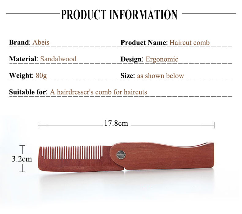Comfortable Men's Foldable Beard Comb Folding Pocket Beard Comb SGS Certified