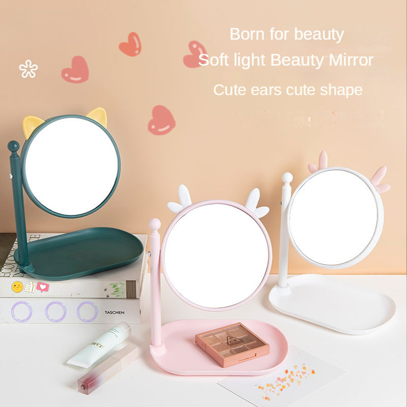Everyday Fashion Morden Style Pocket Mini Lady Dressing Heart Shaped Makeup Mirror