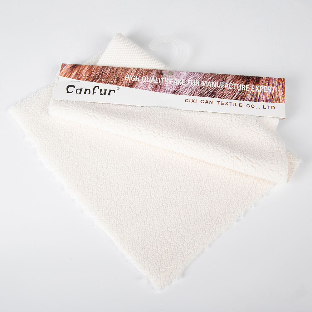 Tricot Knitted 100% Polyester BROG Sherpa Faux Lamb Fur Fabric for Garments Lining