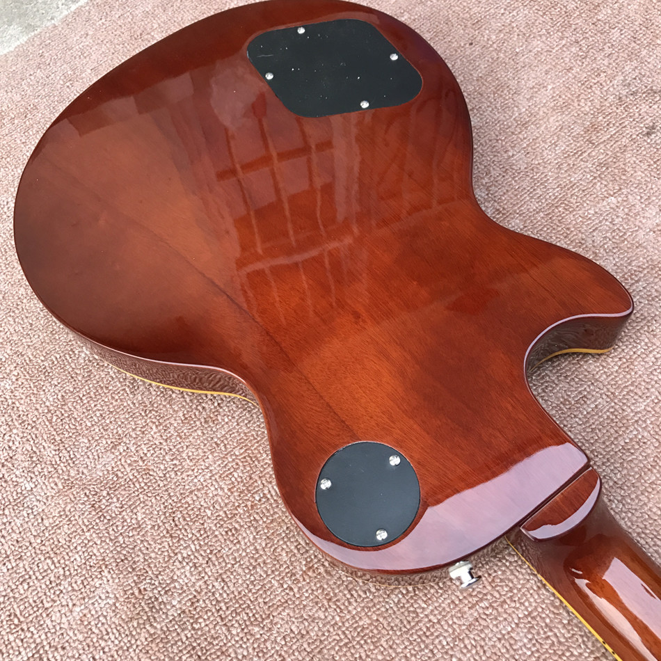 standard LP 1959 R9 electric guitar, Tobacco burst maple top LP electric guitar, Tune-o-Matic bridge, Free shipping