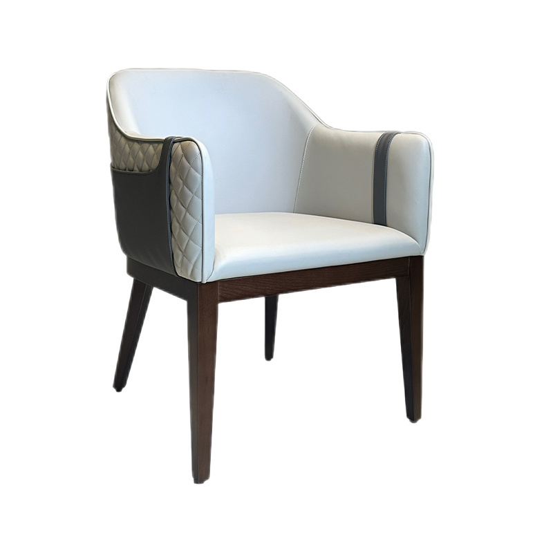OEM Wholesale Hotel Furniture Restaurant Wood Chair with Armrest Home Dining Room