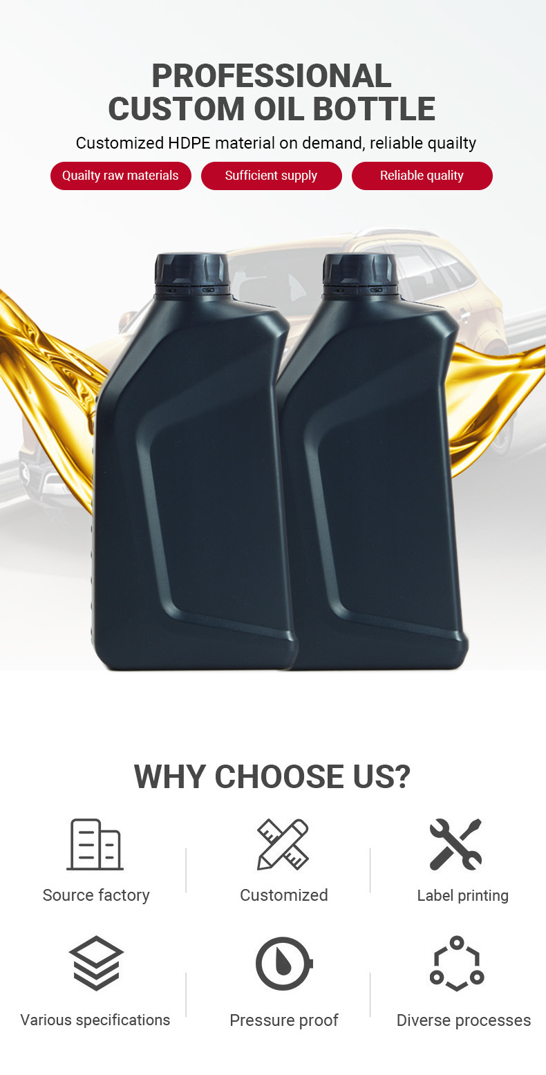 500ml 1000ml HDPE Engine Oil Packaging Bottle motor oil jugs