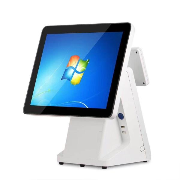 Quality Intel Atom D525 Industrial Touch POS Terminal With 15" And 12" Dual Screens for sale