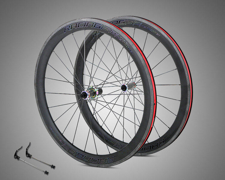 High Modulus Carbon Road Bike Wheelset Double Wall Inner Belt Rim Brake